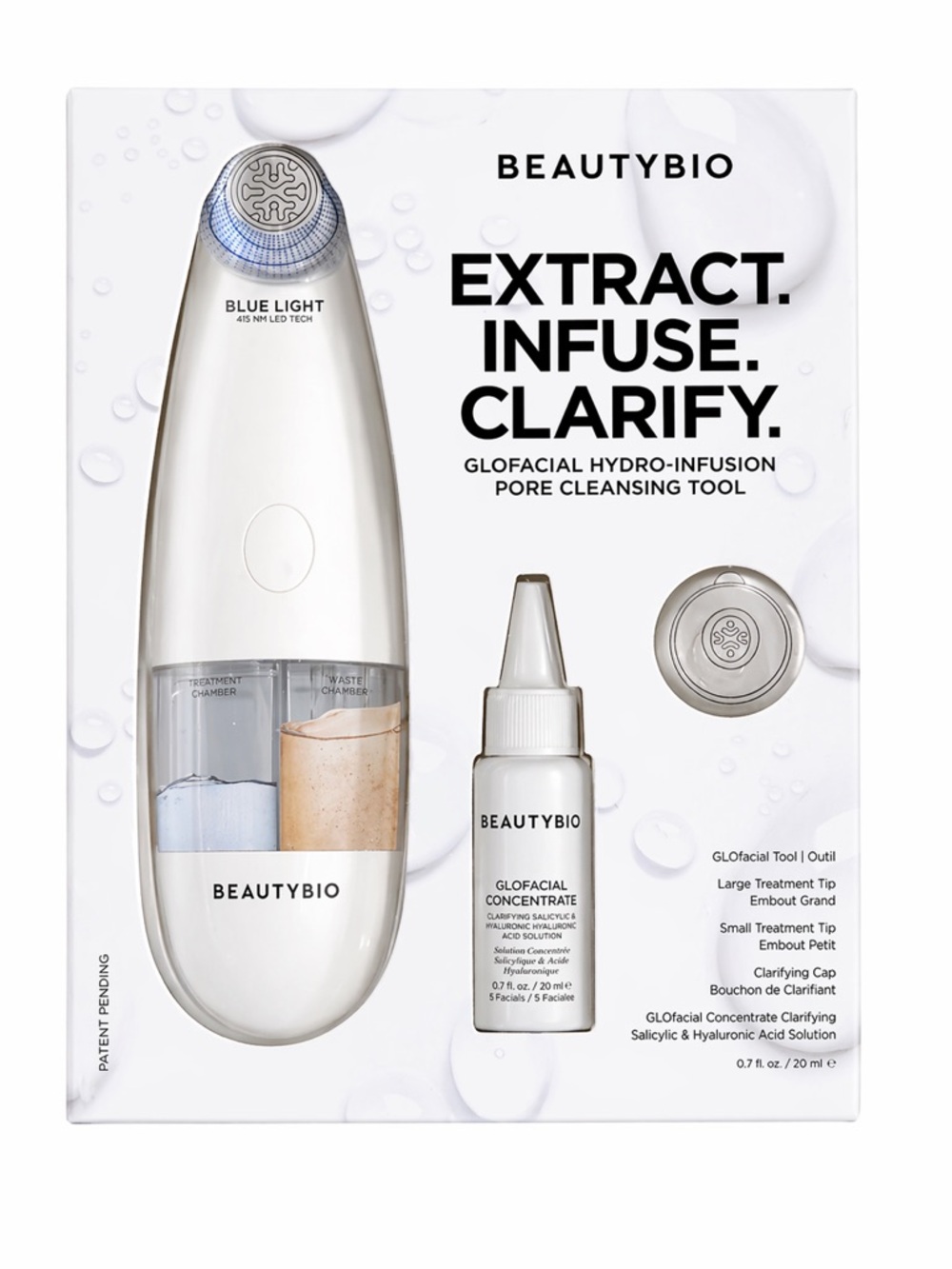 BeautyBio GloFacial Hydro-Infusion Pore Cleansing Tool (Blue Light)